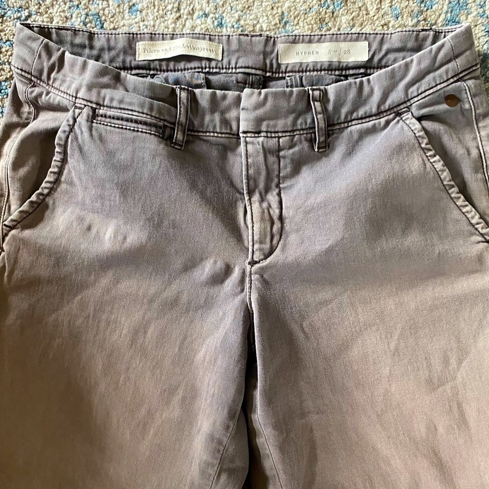 Anthropologie pilcro cropped faded chinos